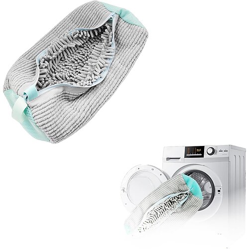 Schuhwaschbeutel für Waschmaschine, Wäscheschuhbeutel für Waschmaschine und Trockner, wiederverwendbarer Schuhwaschbeutel für alle Schuharten und -größen Image