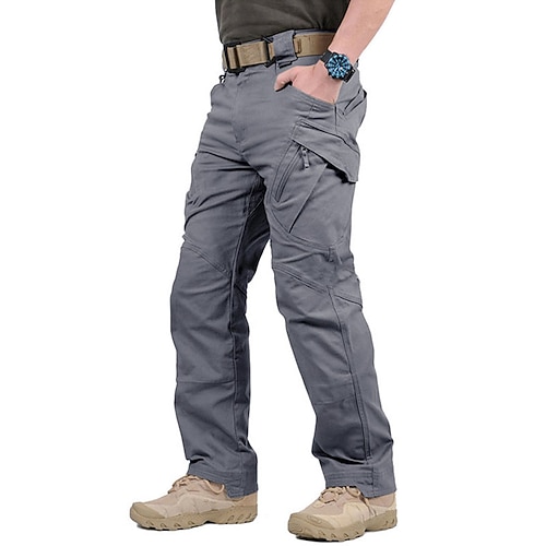Herren Cargohose Cargohosen Taktische Hose Tasche Glatt Wasserdicht Komfort Outdoor Täglich Ausgehen Modisch Brautkleider schlicht Schwarz Armeegrün Image