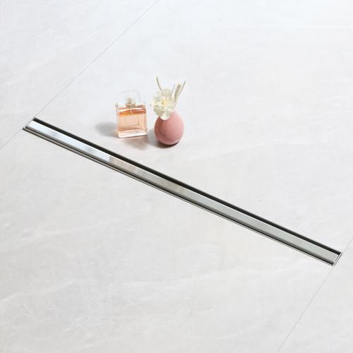 Sanitemodar - Caniveau de douche 110cm, Panneau étroit, Caniveau de douche 360°Siphonné avec