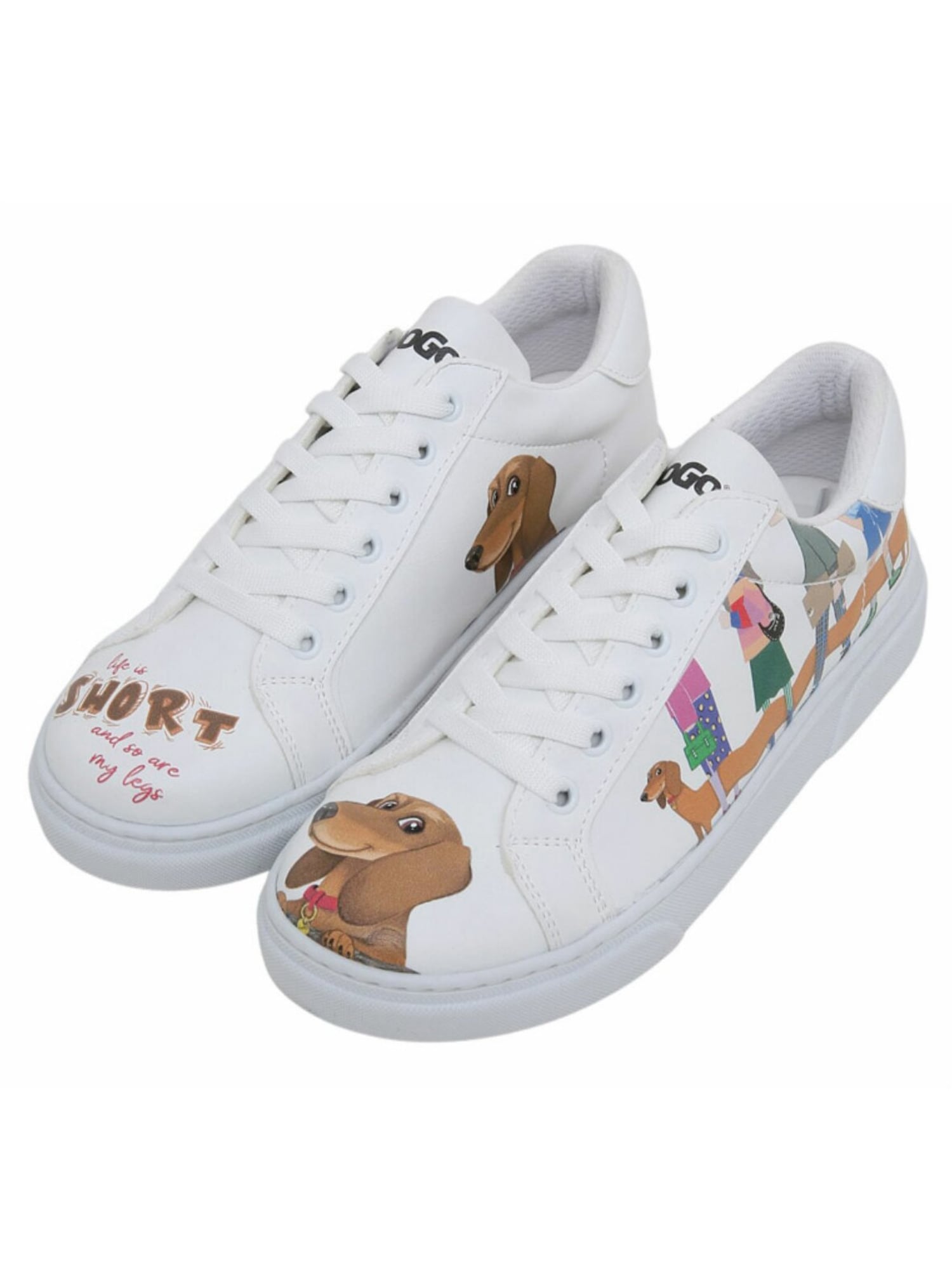 Sneaker DOGO "Ace Low-Top Sneaker You, Me And The Sea Damen Sneaker", Damen, Gr. 41, Normalschaft, braun, Lederimitat, Schuhe Sneaker, Handgefertigt
