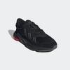 Sneaker ADIDAS ORIGINALS "OZWEEGO", Gr. 42, schwarz (core schwarz, grau five, better scarlet), Textil, Leder, sportlich, Schuhe
