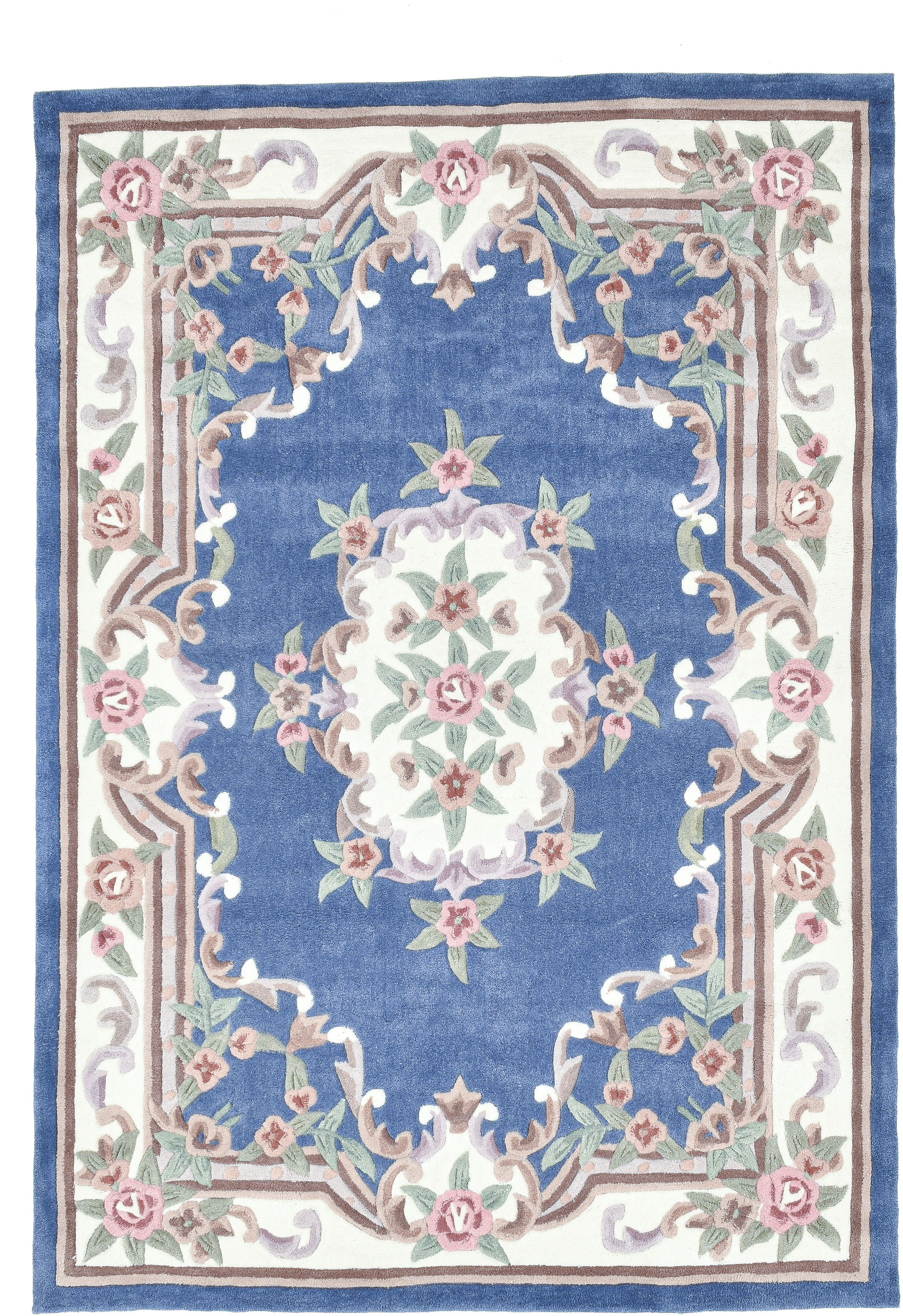 Teppich THEKO "Ming" Gr. 4, blau, B:160cm H:14mm L:230cm, Kunstfaser, Teppiche, hochwertiges Acrylgarn, ideal im Wohnzimmer & Schlafzimmer Image