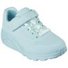 Sneaker SKECHERS "UNO LITE", Kinder, Gr. 30, blau (türkis), Lederimitat, casual, Schuhe, Plateausneaker, Retro Sneaker, Klettschuh im Monochrome Look