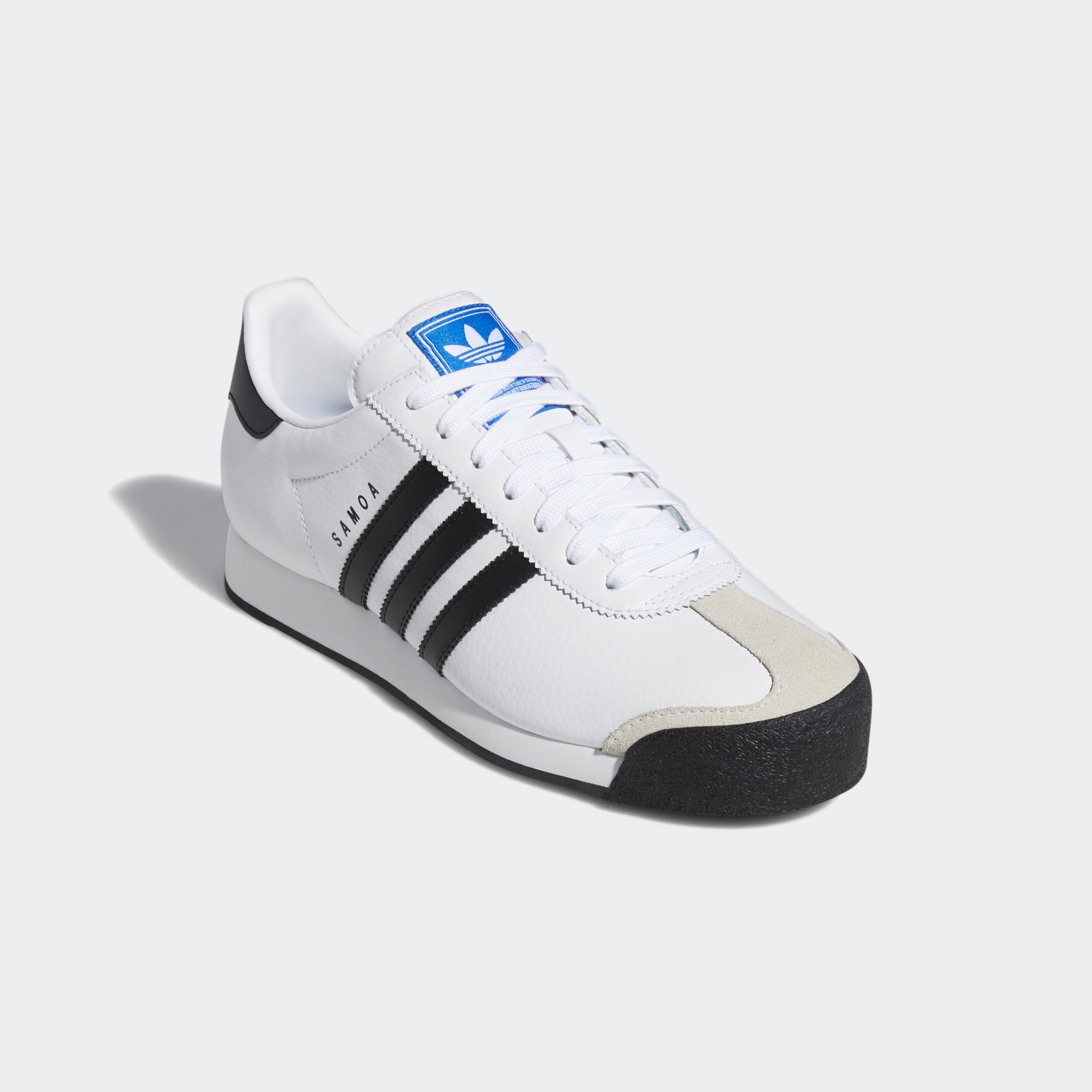Sneaker ADIDAS ORIGINALS "SAMOA", Herren, Gr. 42,5, schwarz-weiß (runwht, schwarz), Leder, Synthetik, Schuhe Sneaker