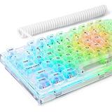 ATTACK SHARK Hot-swap Mechanical Gaming Keyboard&Coiled Cable RGB OSA Keycaps for PC-Tactile Switch