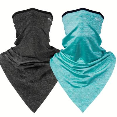 TEMU 2pcs Fishing Cycling Neck Gaiter Cool Lightweight Face Cover Uv Protection Breathable Neck Gaiters For Men Women