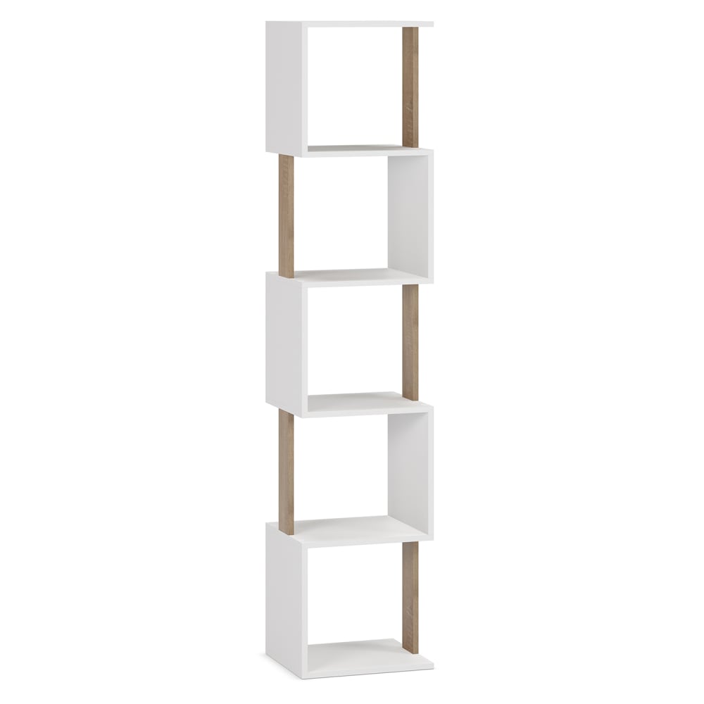 Scaffale a 5 fori nel colore Bianco/Rovere