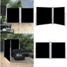 Seitenmarkise Ausziehbar Schwarz 140x600 cm - Seitenmarkise - Gartenmarkise - Home & Living