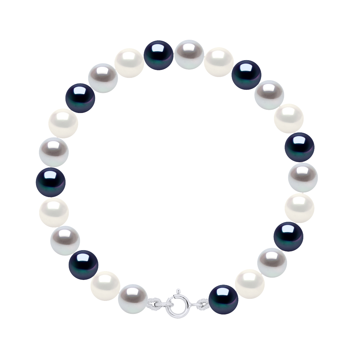 Armband aus echten Süßwasser-Zuchtperlen rund 6-7 mm Image