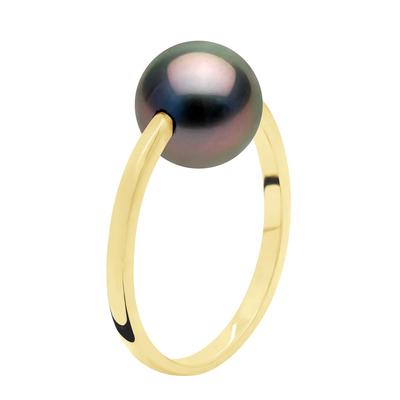 Armreifring – Gelbgold – echte Tahiti-Zuchtperle, rund, 8–9 mm Image