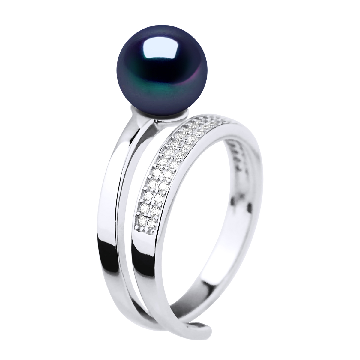 Ringschmuck - Echte Süßwasser-Zuchtperle, rund 8-9 mm Image