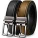 QIUTIAN Men s Belt Reversible Belt 1.25 For Gift Mens Casual Golf Dress pants shirts One Reverse For 2 Sides