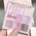 Palette di ombretti con blocco colore da 18 colori Trucco coreano Ombretto color gelato estivo Palette di trucco rosa viola Cosmetici