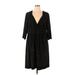 Just My Women's Size Casual Dress Plunge 3/4 Sleeve: Black Dresses - Women's Size 3X Plus
