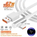 67W Xiaomi 6A USB Tipo C Turbo Cavo di Ricarica Per Mi 14 13 12 Pro Poco F4 GT Redmi Nota 13 12 K60