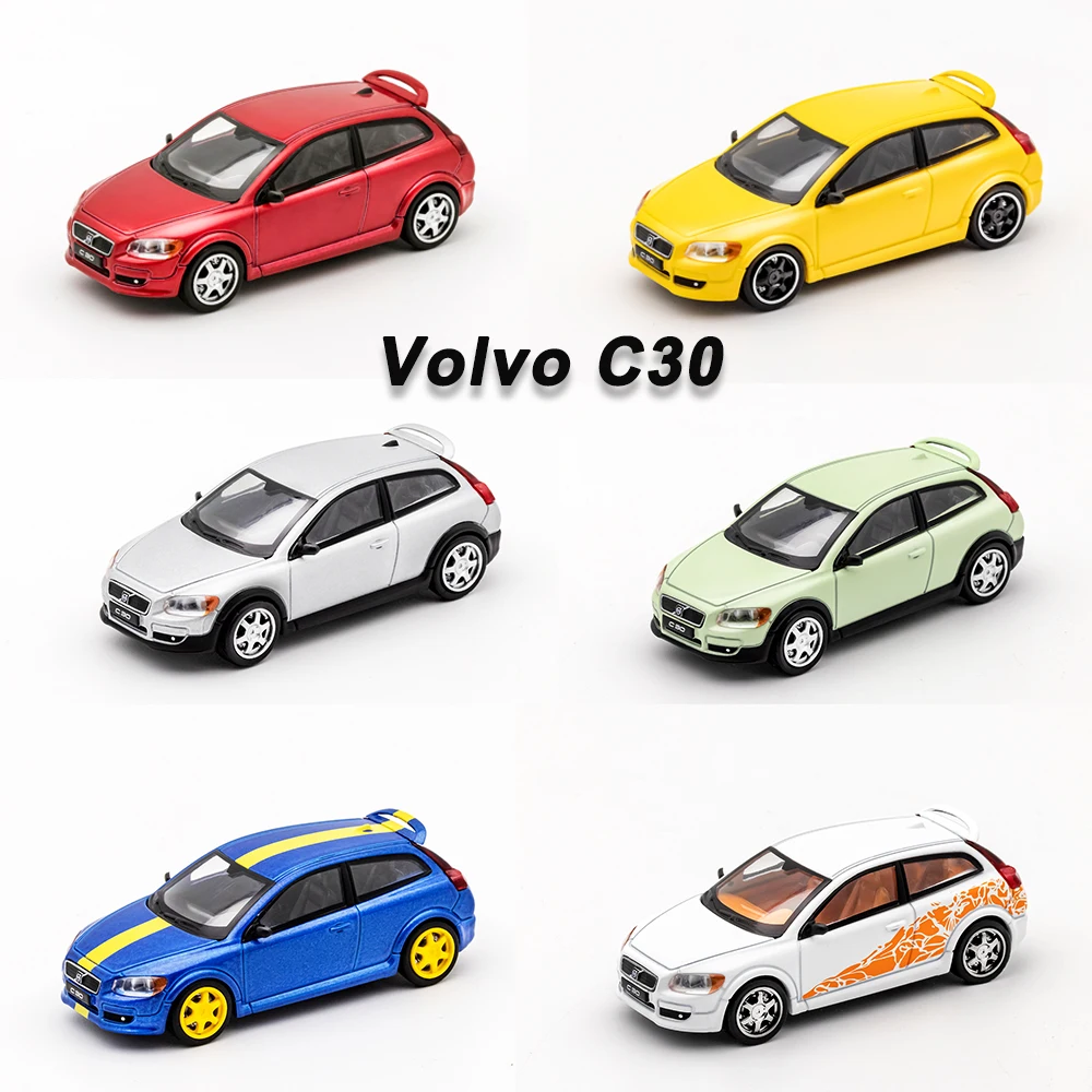 DCT 1/64 C30 Modellauto Vintage Fahrzeug Fließheck Diecast Car Collection Toy Station Fahrzeug Geschenk für Erwachsene mit Vitrine