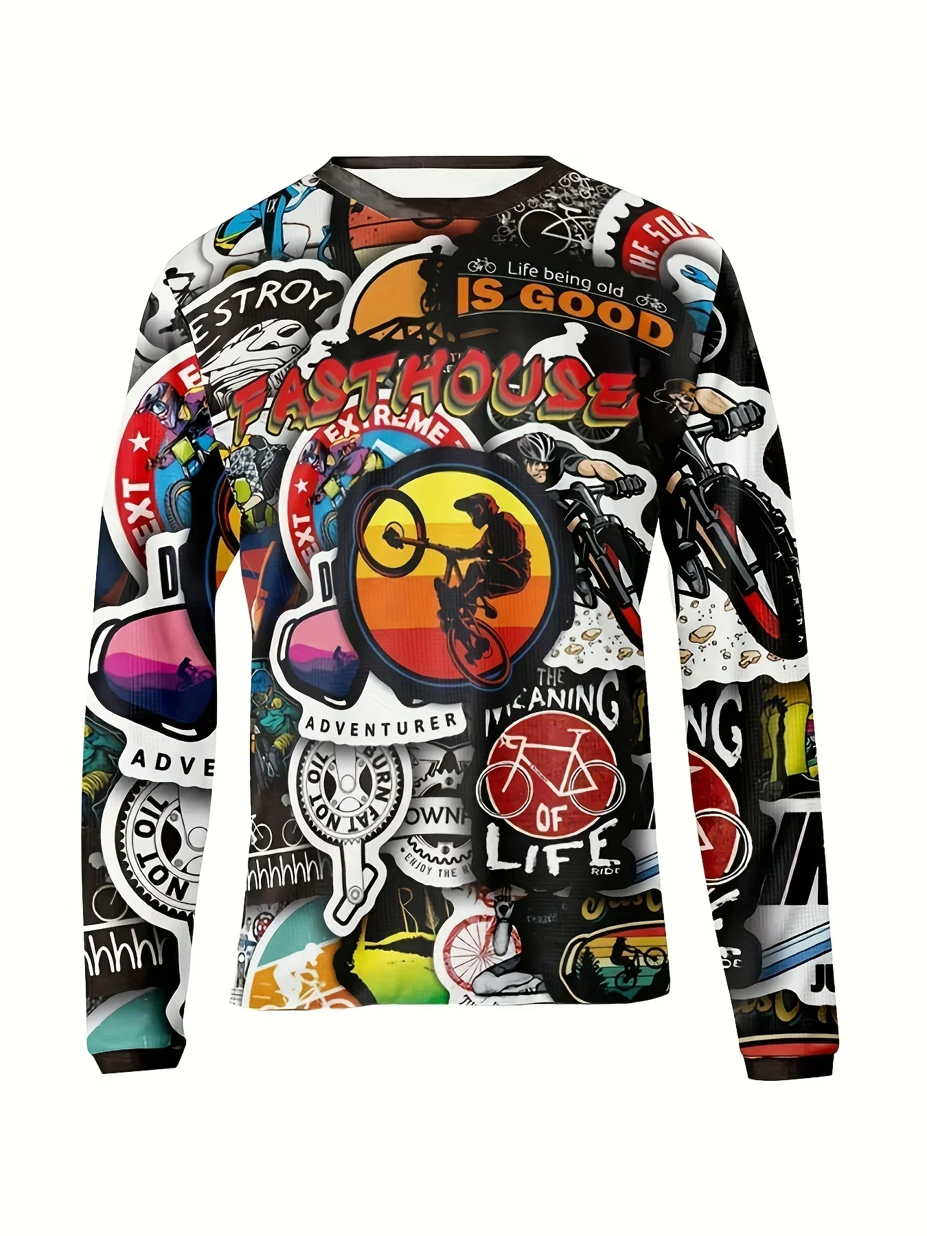 Maillot de cyclisme à manches longues pour hommes, tout-terrain, sport, moto, vtt, course, descente