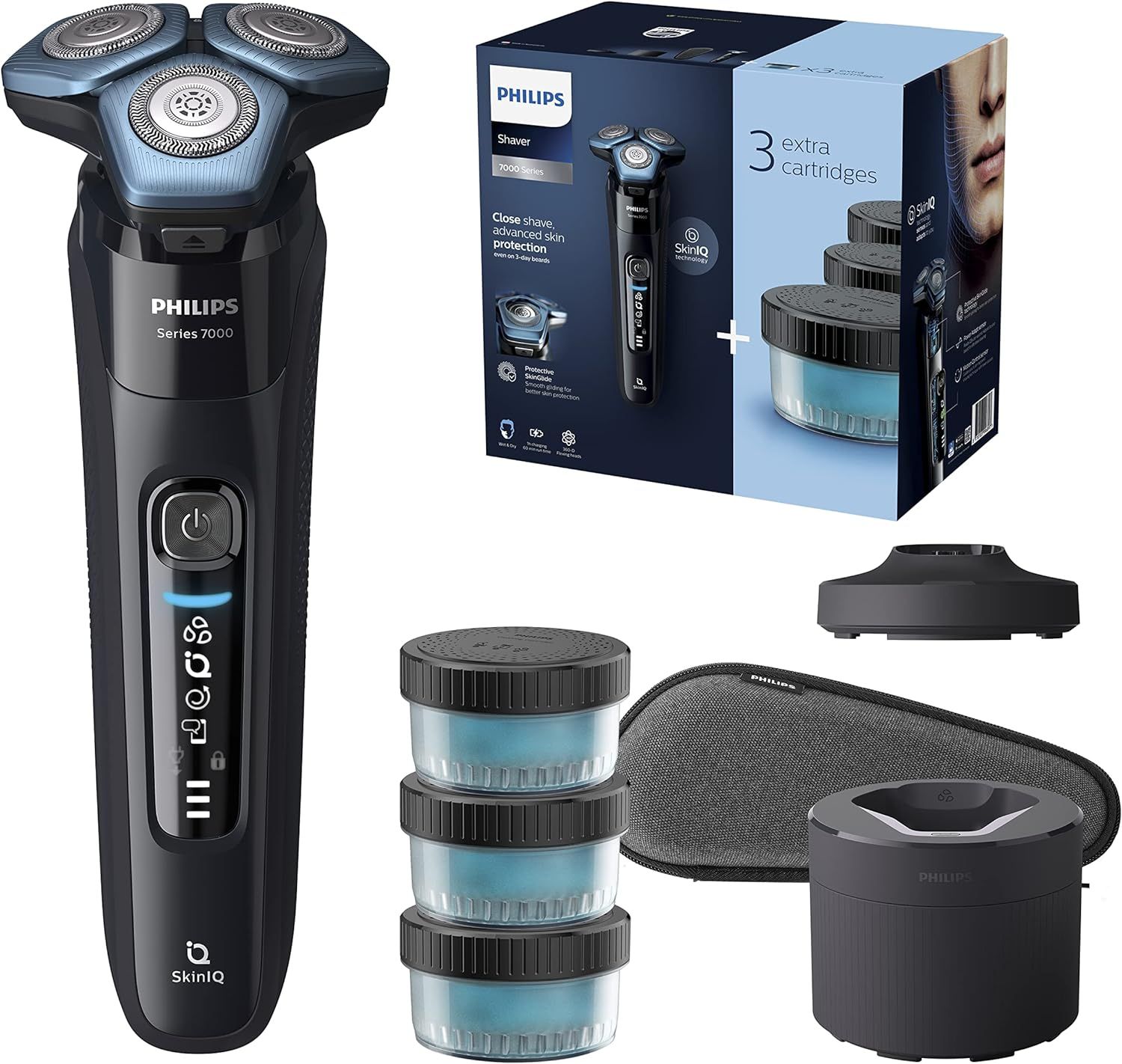 Philips Shaver Series 7000 - Rasoio elettrico a secco e umido per uomo
