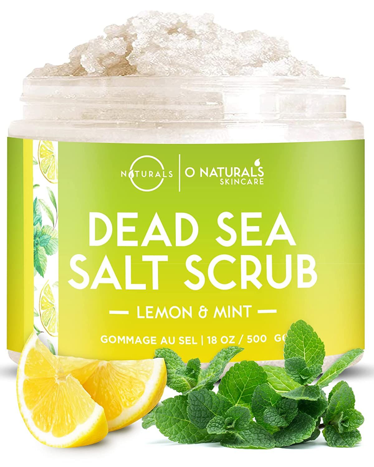 NATURALS Body Scrub Lemon Mint - naturale per il corpo con sale del Ma