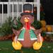 National Tree Company 4 ft. Inflatable Thanksgiving Turkey 48.0 H x 33.0 W x 33.0 D in/orange/pink/red in Brown | 48" H X 35" W X 33" D | Wayfair