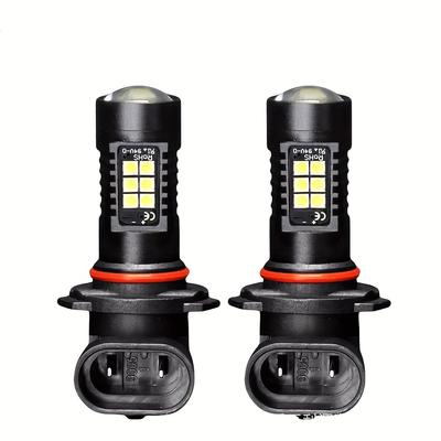 TEMU 2pcs H10 9145 9140 9005 Hb3 9006 Hb4 Led Fog Light Bulbs Auto Car Driving Lamp 6000k Super White Fog Light