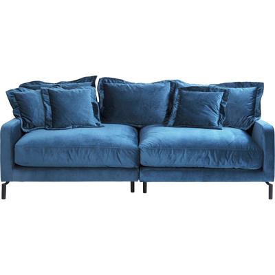 3-Sitzer-Sofa aus petrolblauem Samt