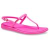 Sandale CROCS "Miami Thong Sandal", Damen, Gr. 41, pink, Croslite, unifarben, casual, Schuhe, Zehentrenner, Sandalette, Sommerschuh mit Zehensteg