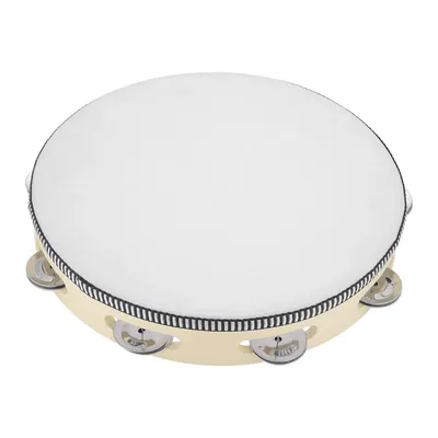 Tambourine for Adults 4 6 8 10 Inch Hand Held Drum Bell Birch Metal Jingles Percussion Gift Musical