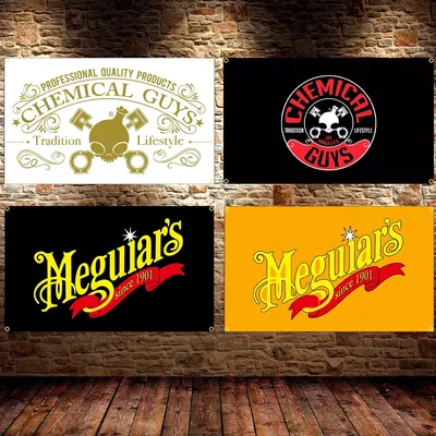 90x150CM 3X5Ft Meguiarss Flag Chemical Guys Flag Auto Care Studio Hang Flag Car Repair Workshop