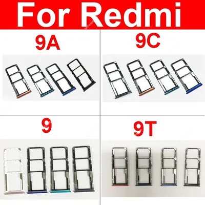Sim Card Tray For Xiaomi Redmi 9 9A 9C 9T SIM Card Slot Sim Card Reader Holder For Redmi RedRice 9