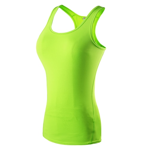 Damen Tank Top Running Sport Top Kompressions-Tank-Top Ringer-Rücken-Kleid Ärmellos Grundschicht Sportlich Elasthan Atmungsaktiv Rasche Trocknung Fitnesstraining Laufen Joggen Sportbekleidung Image