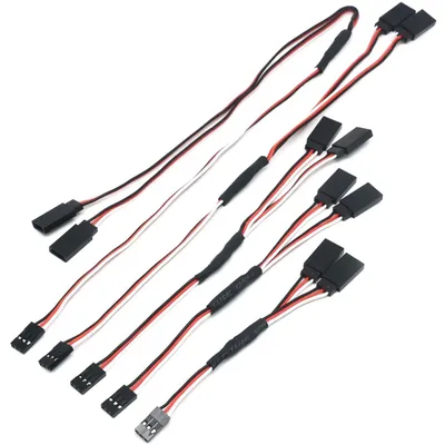 10-100pcs100/150/200/300/500mm RC Servo Y Extension Cord Cable Lead Wire For RC Servo JR Futaba RC