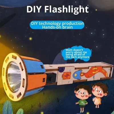 DIY Flashlight Technology Small Production Set Homemade Hand-Assembled Electrical Physics Science