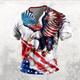 Veterans Day Men's Patriot Patriotic Veteran American US Flag Eagle Patriotic T shirt Short Sleeve T shirt 3D Print Shirt Casual Daily White 1 White 2 Spring Summer Clothing Apparel S M L XL XXL