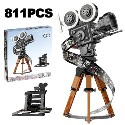 2023 New Creative Anniversary Classic Collectible Edition Vintage VCR Building Blocks Film Camera