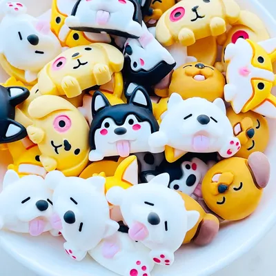 10 Pcs New Mini Kawaii Cartoon Animals, Puppy Series Resin Cabochons Scrapbook Diy Party Hairpin