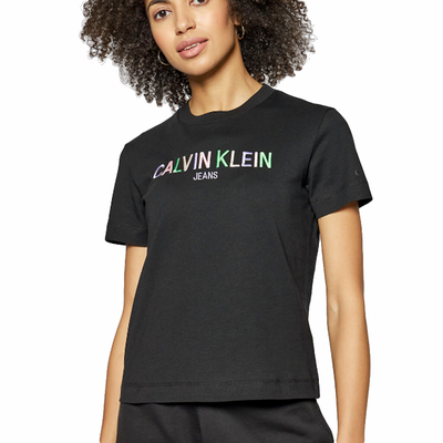 T-Shirt Calvin Klein Femme Mehrfarbiges Logo Image