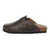 EVER AU Herren Hardhead Leder Komfort Clog Sandalen - Braunes geöltes Leder