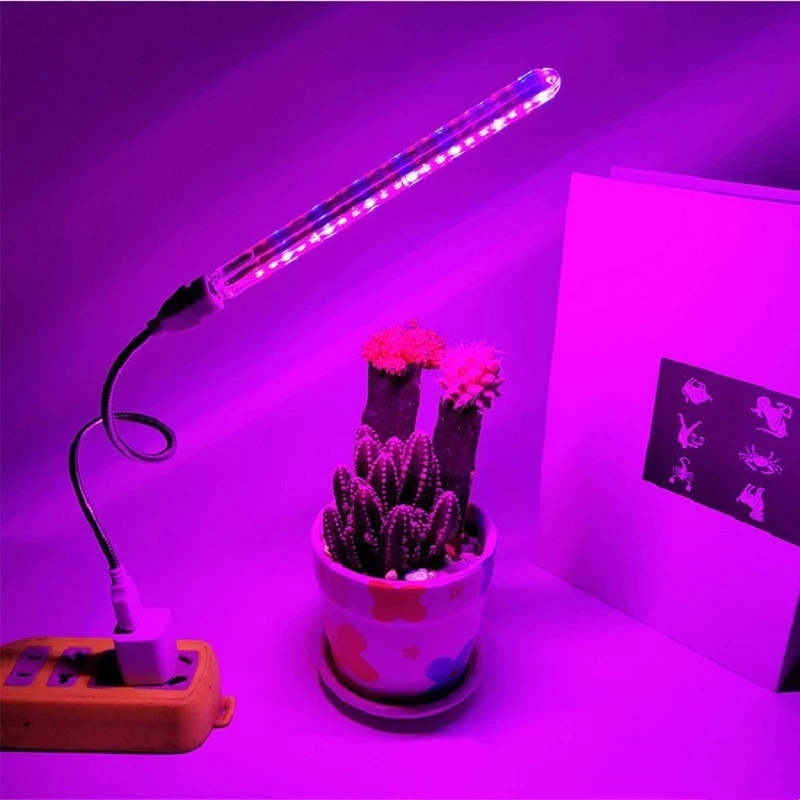 5V LED-Wachstumslicht Vollspektrum-Pflanzenlampe mit flexiblem Schlauch Innengewächshaus Phyto USB-Lampe Blumensämling Hydrokulturlicht