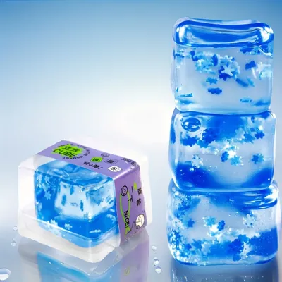 1 Stück Squishy Ice Cube Stressbälle Stressbälle für Kinder und Erwachsene Angstlinderung, lustiges, Image