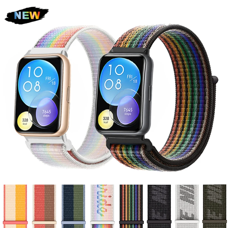 Nylon Loop Band Für Huawei Uhr Fit 2 Strap Smartwatch Zubehör Ersatz Armband Correa Armband Huawei Uhr fit 2 Neue Image