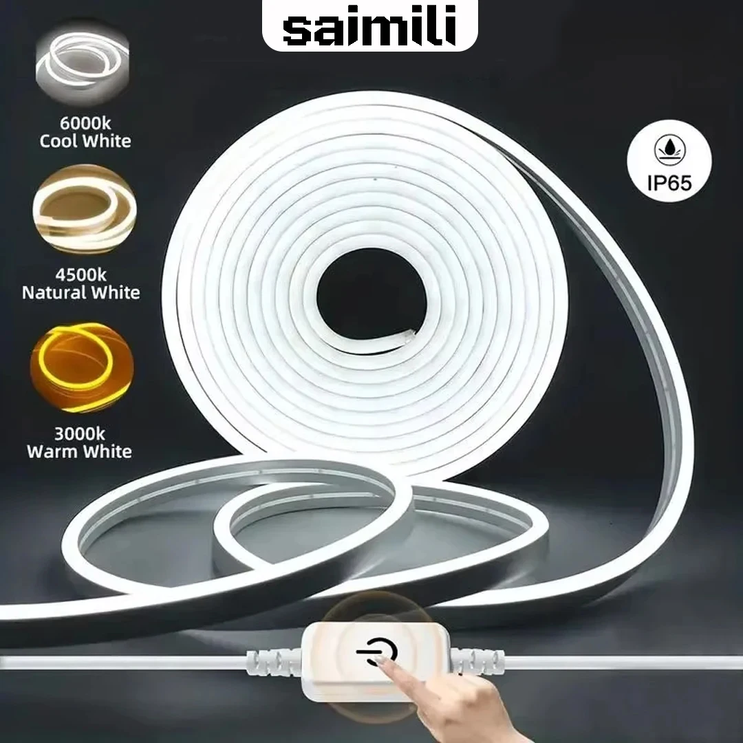 Sensore tattile LED Neon Sign Light Strip 5V USB dimmerabile lampada al Neon impermeabile nastro flessibile retroilluminazione camera da letto in Silicone decorazioni fai da te