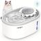 TEMU Npet Cat Water Fountain With Visible Water Level Window, White Grey 2l/67oz Automatic Pet Water Fountain With Quiet Pump, Dog Water Dispenser For Drinking With Sensor Auto Fountain