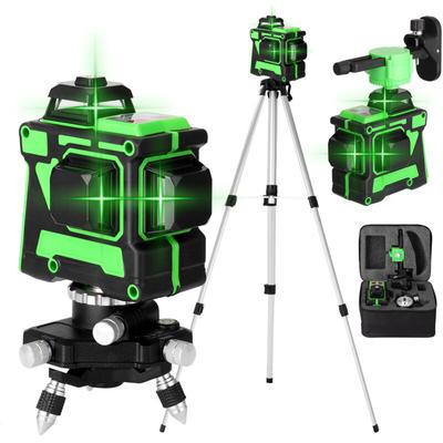 Kkmoon - 3D-12-Linien-Laser-Nivellierset Füllstandsmesser + Drehsockel + Wandhalterung + 1,2 m