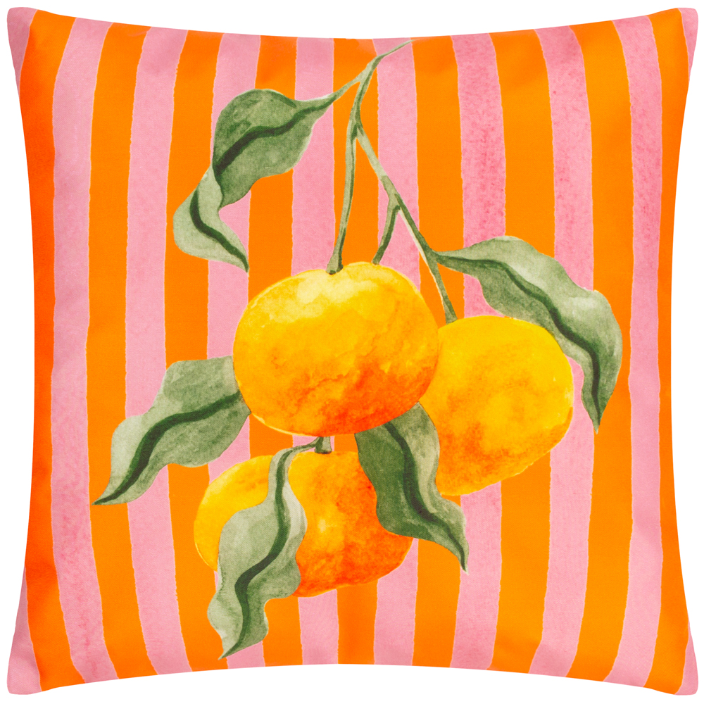furn. Oranges Striped Outdoor Cushion Cover - Orange - Size 43 cm x 43 cm | furn. Sale | Discount Designer Brands