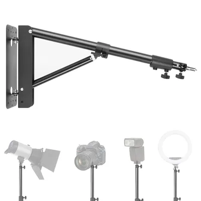 Studio Photography Camera Stand, Aluminum Alloy Lighting Wall Mounted Boom, Adjustable 30''-54' With