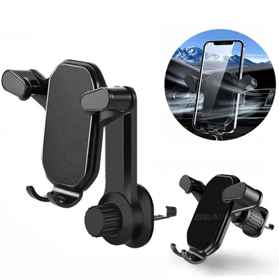 Air Vent Car Phone Holder Gravity Lock Phone Mount 360-Degree Flexible Adjustment Universal Auto