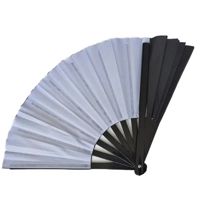 34cm Kun Master Bamboo Tai Chi Kung Fu Fan Martial Arts Practice Performance Both Sides Covers Free Match