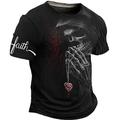 Per uomo La Morte Scuro Mietitrice Maglietta Manica Corta maglietta Stampa 3D Girocollo Camicia Designer Gotico Feste Streetwear Casuale Nero Rosso Blu Estate Primavera Abbigliamento S M L XL XXL XXXL