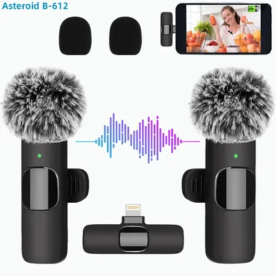 New Wireless Lavalier Microphone Portable Audio Video Recording Mini Microphone for iPhone Android